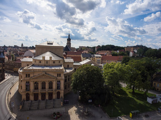 Fototapeta na wymiar Aerial View to theatre in Altenburg Thuringia