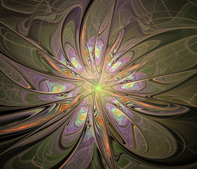 Abstract fractal flower