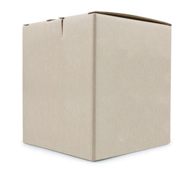 closed cardboard box taped up and isolated