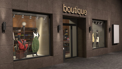 store exterior, 3d illustration