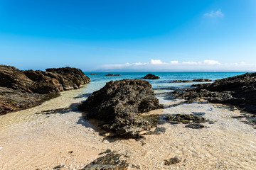 Fototapeta na wymiar Sea, coast, shore, landscape, seascape. Okinawa, Japan, Asia.
