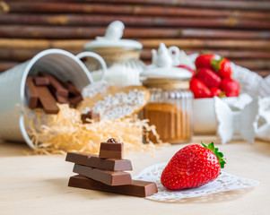 strawberries, cookies, chocolates