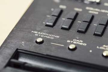 Stereo button vintage electronics audio equipment