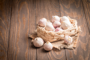 Small Garlic in a basket 