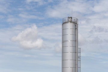 Stainless Steel Silo of reserve water for use in industrial fact