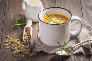 Roasted pumpkin soup 