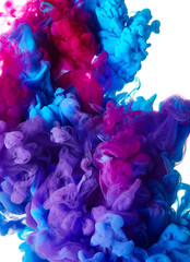 Splash of blue and pink paint