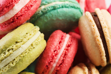 Set of delicious macaroons