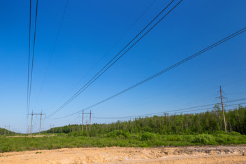 High-voltage electricity pylons