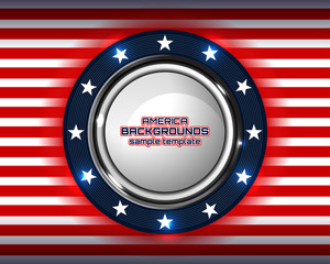 american backgrounds circle, vector illustration