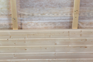 An interior view of unfinished home inside