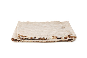 linen serviette on a white background