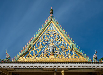 Thai art at front temple facade