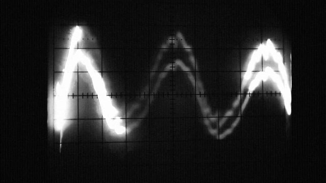 graphics from the screen of an oscilloscope