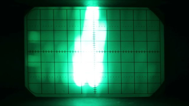 graphics from the screen of an oscilloscope