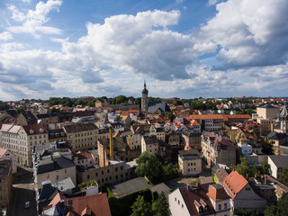 Fototapeta na wymiar Aerial View Altenburg Thuringia Castle old medieval town