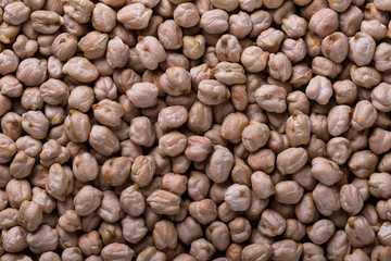 Raw chickpea beans macro background