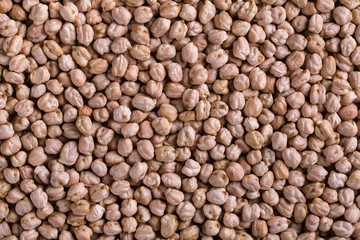 Raw chickpea beans macro background