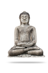 Fototapeta na wymiar Buddha statue on white background.
