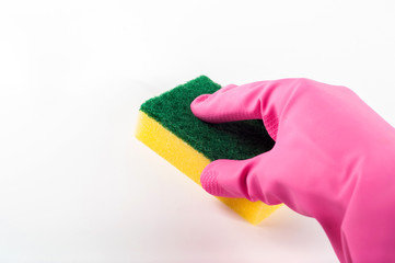 rubber gloves with sponge