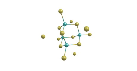 Gallium arsenide molecular structure isolated on white