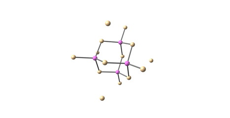 Gallium arsenide molecular structure isolated on white