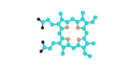 Porphyrin molecular structure isolated on white