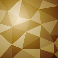 Abstract golden polygon triangle background