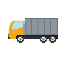 truck container transportation delivery icon. Isolated and flat illustration. Vector graphic