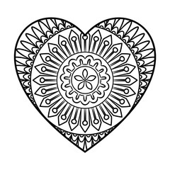 Doodle Heart Mandala