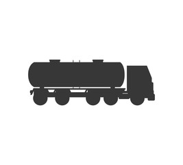 truck silhouette transportation delivery icon. Isolated and flat illustration. Vector graphic