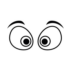 eye crazy look vision optical  icon. Isolated and flat illustration. Vector graphic