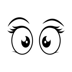 eye female look vision optical  icon. Isolated and flat illustration. Vector graphic