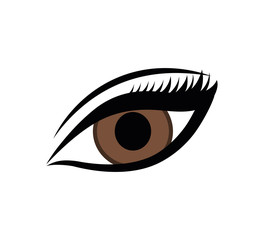 eye female look vision optical  icon. Isolated and flat illustration. Vector graphic