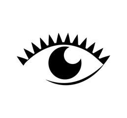 eye female look vision optical  icon. Isolated and flat illustration. Vector graphic