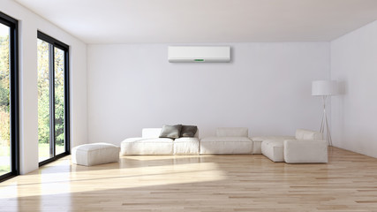 Naklejka na ściany i meble Soggiorno moderno con aria condizionata