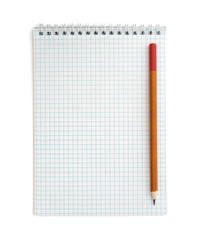Notebook and pencil