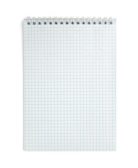 Notepad on white background