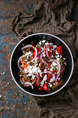 Tomatoes and onion salad