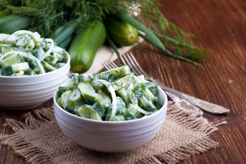 Fresh cucumber and dill salad