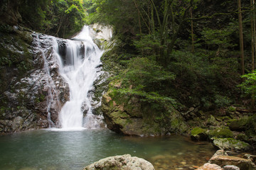 Fototapeta premium 愛媛県宇和島市 薬師谷渓谷 雪輪の滝