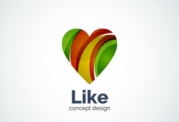 Love heart logo template