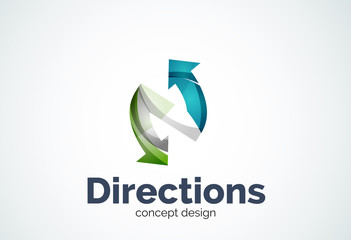 Direction arrows logo