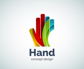 Hand logo template