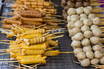 street food thailand - meat ball Thai cuisine