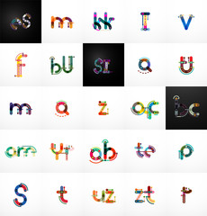 Set of vector initial branding letter logo templates