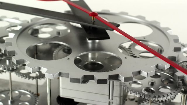 clock face with cogs and dials