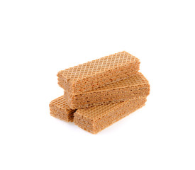 wafer cream on white background