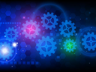 Abstract engineering hi-tech technology background. Vector illustration