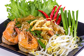 Padthai with shrimp tasty food